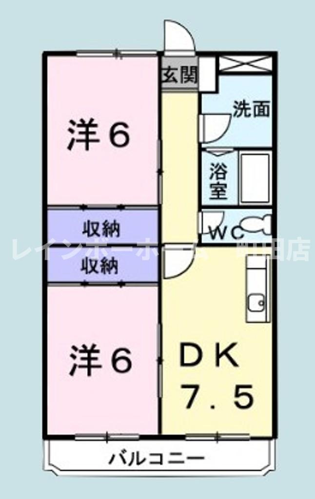 エイムフルあさぎ※初期費用分割あと払いサービス利用可能物件の間取り
