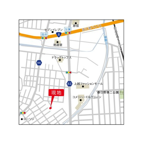 上越市加賀町中古物件の地図
