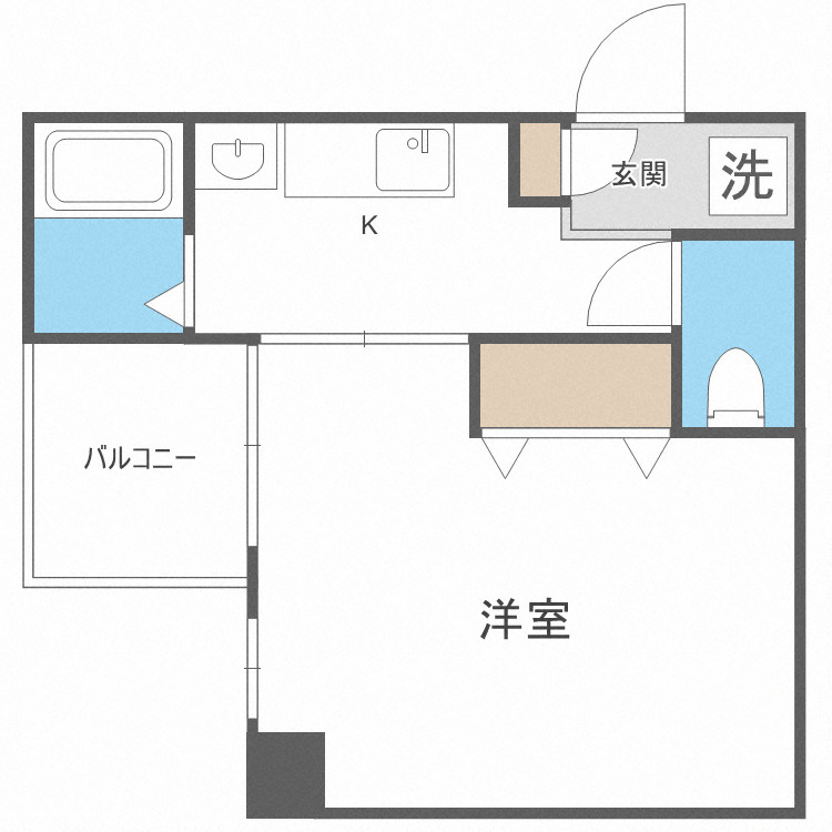 大阪市中央区島之内１丁目の賃貸マンションの間取り