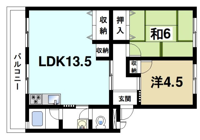 フラワリータウン生駒Aの間取り|快適な居室でゆったりとくつろぐこともできます