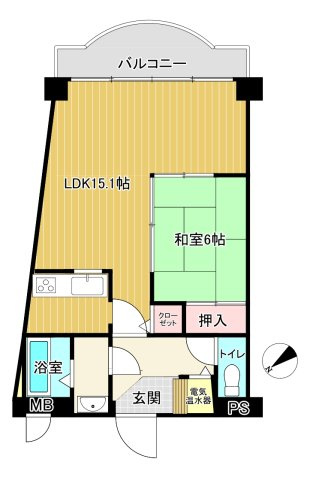 ペット相談可・目の前に海が広がる1LDK