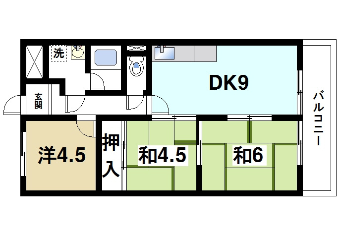 サンプラザ郡山の間取り