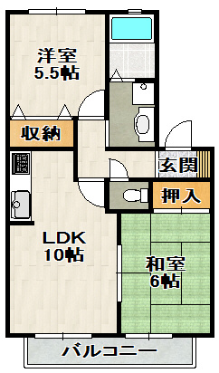 クレール宝塚（米谷）の間取り