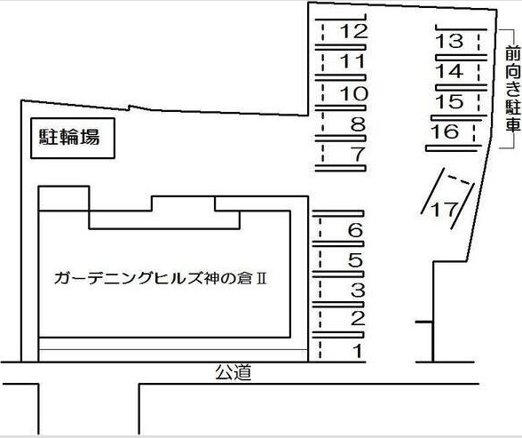 ガーデニングヒルズ神の倉Ⅱの区画図