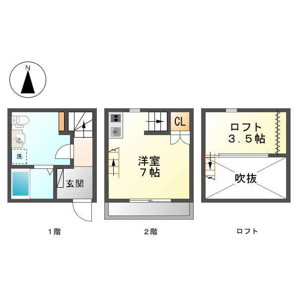 Rino-Che豊田本町(リノーチェ トヨタホンマチ)の間取り