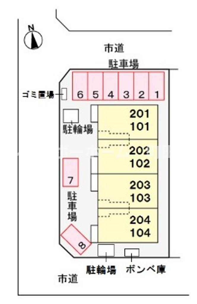 ノーヴァ　エス※初期費用分割あと払いサービス利用可能物件の区画図
