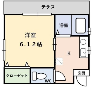 ビームKⅡの間取り|間取りです。