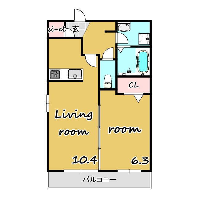 レディアの間取り|★都市ガス★ネット無料★オートロック★浴室乾燥機★追炊き★