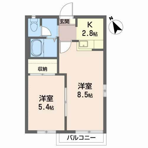 ファミール北日詰 Ａの間取り