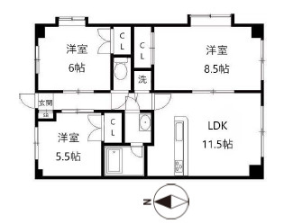 ベルフォーレ白鷺の間取り