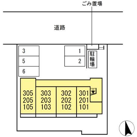 ラフィネ港明の区画図