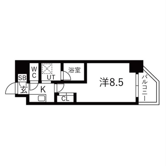 【間取り】 | Ｋ－ｒｅｓｉｄｅｎｃｅ蒲田 | 1K
