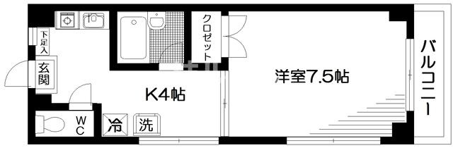 板橋区赤塚３丁目の賃貸マンションの間取り