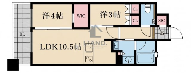 クリオ福岡博多ミッドグレイス　博多小学校区の間取り|クリオ福岡博多ミッドグレイス