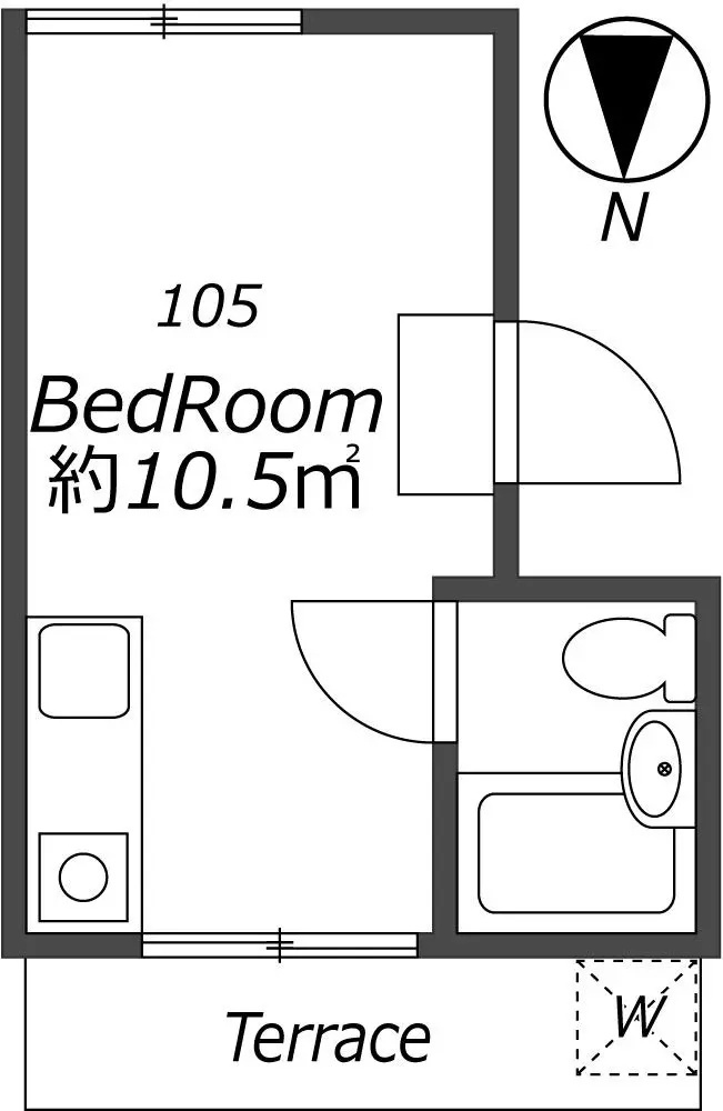 AP746 メゾン・ド・バルセル 105の間取り|



