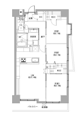 カテリーナ池袋西プラザタワーの間取り