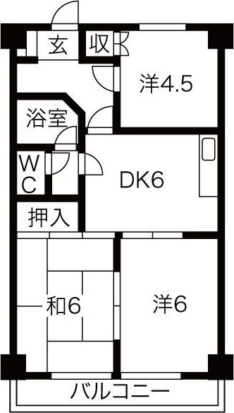 中根ハイツの間取り