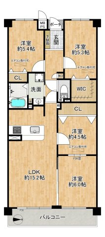ファミール北大阪パークサイドの間取り|◆令和8年8月室内フルリフォーム完了！手直しなしでお住まいいただけます！