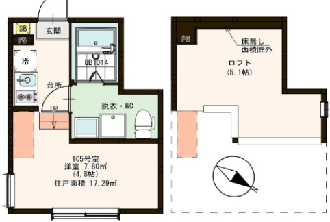 Moon Star（ムーンスター） KANAMACHIの間取り