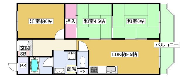 【間取り】 | 千里関大前コーポラスB棟