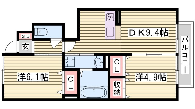 エルミタージュの間取り