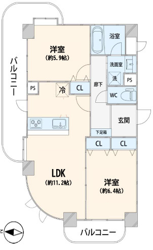 ライオンズマンション綾瀬第7の間取り