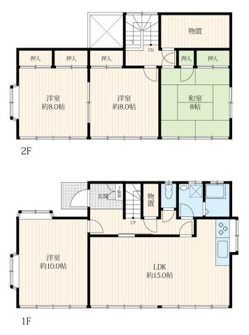 【間取り】 | つくば市東光台1丁目　中古戸建 | 1階にはリビングと別で広い洋室もございます！