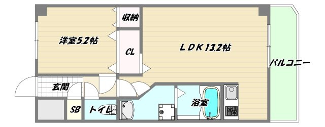 大阪市淀川区西中島２丁目の賃貸マンションの間取り