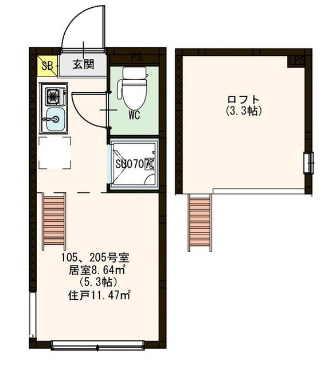 ソレイユ南長崎の間取り