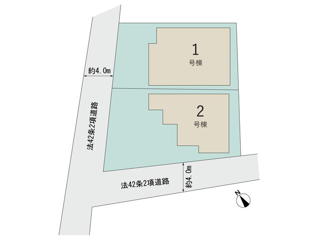 南城市大里稲嶺　2期（全2棟）2号棟の区画図|2号棟　