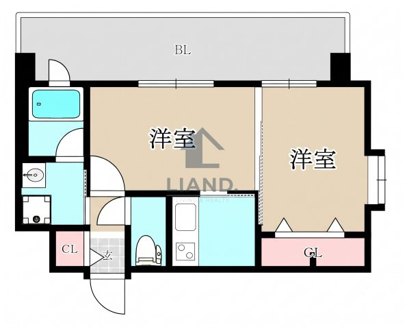 エンクレスト大手門Ⅲ　舞鶴小学校区の間取り|エンクレスト大手門Ⅲ