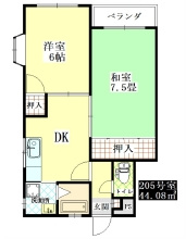 セザール霞A棟の間取り