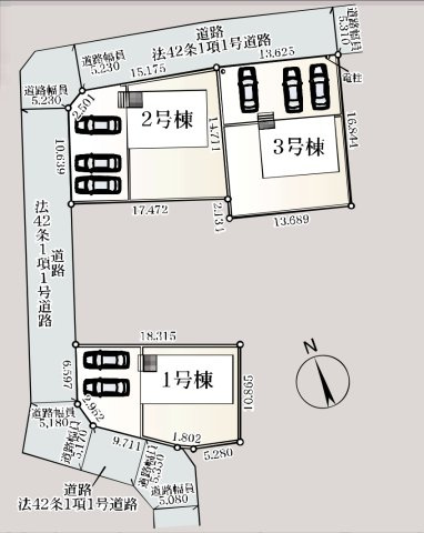 【区画図】 | 吉見町下細谷第2　CRADLE GARDEN　新築戸建　全3棟　3号棟