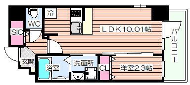 【間取り】 | JMFレジデンス海老江