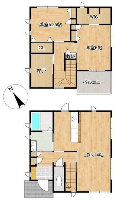 加古川市神野町石守　中古戸建の間取り|2SLDKです。