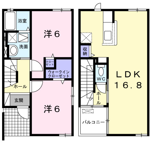 【間取り】 | 岬町望海坂戸建Ｂ
