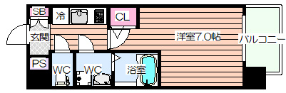 【間取り】 | アドバンス西梅田Ⅲエミネンス