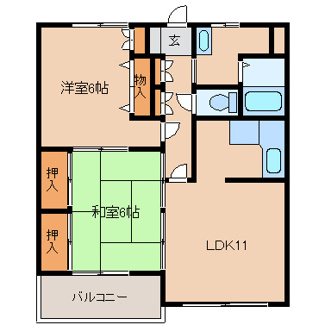 【間取り】 | ウェイビィ森田Ⅱ