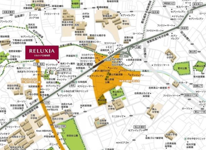 RELUXIA三宿池尻 の地図