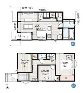 【間取り】 | 杉並区阿佐谷北6丁目　新築戸建　№3 7680万円
