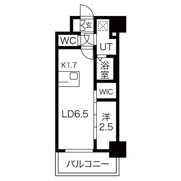 名古屋市中川区八熊１丁目の賃貸マンションの間取り