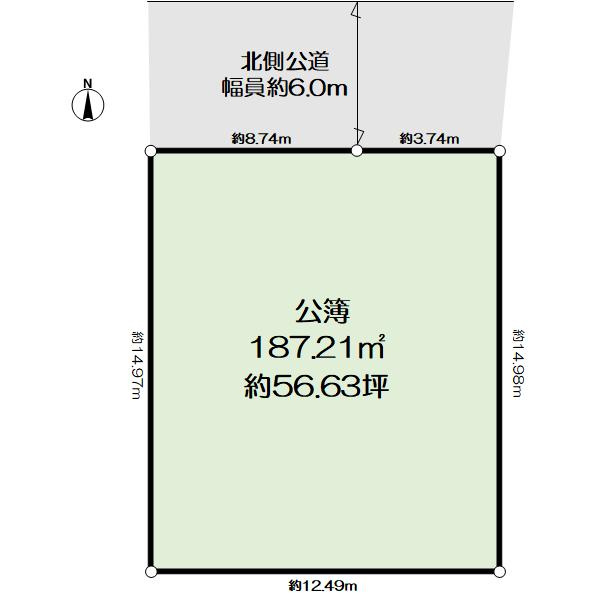 京地１丁目土地の土地図