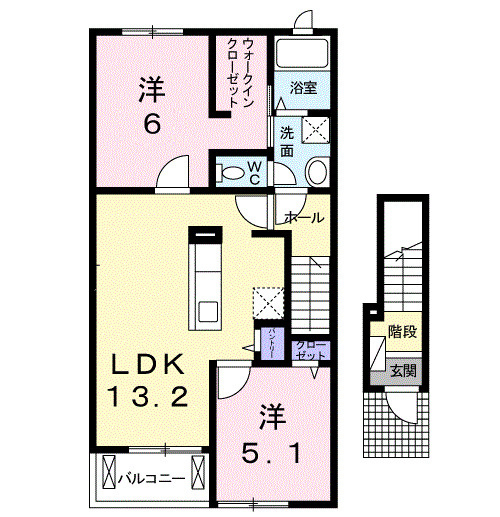 【間取り】 | チェリーコート１０４　Ｂ