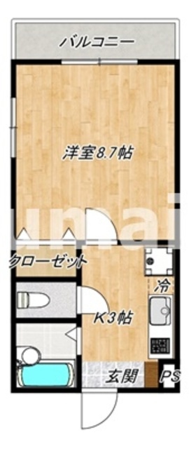 Bキャッスル東大宮の間取り|間取図です。