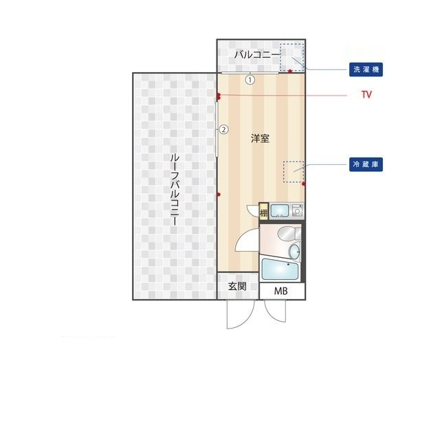 TOP市ヶ谷の間取り|間取りです。