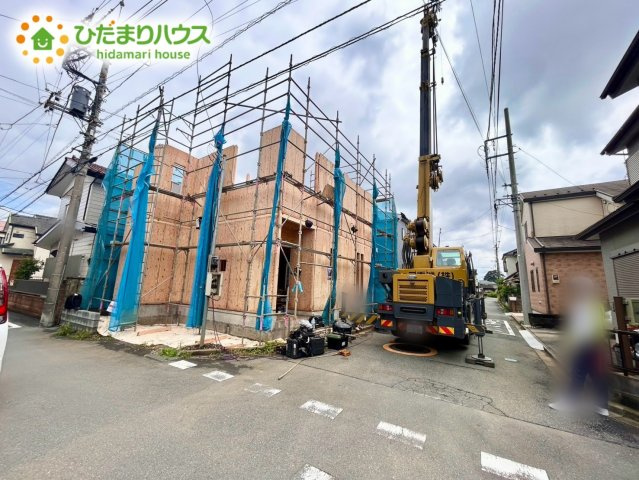 上尾市上33期　新築戸建　グラファーレ01の前面道路含む現地写真|9/17撮影