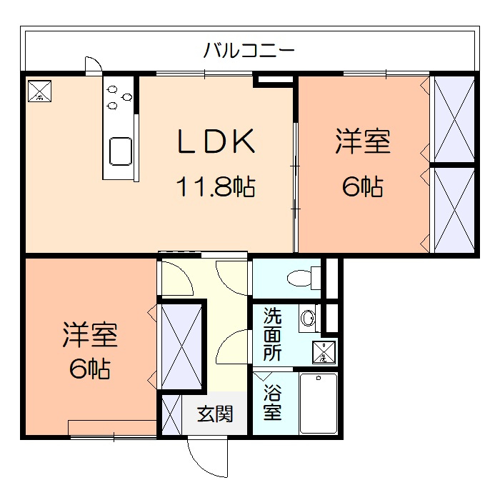 ガーネット海老名の間取り