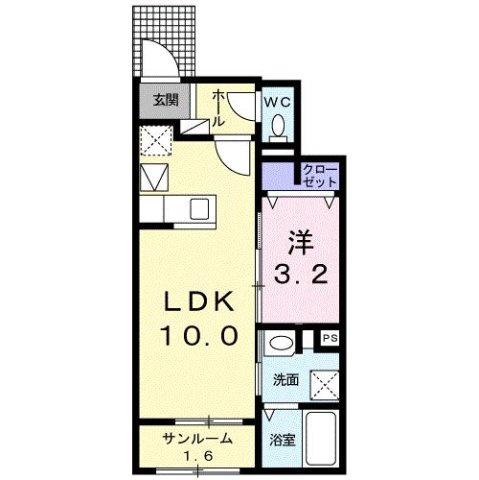ポライトリー　Ｄの間取り