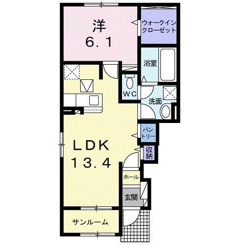 パーラメントハウスⅡ　Ｂの間取り