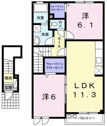 レバンテＢの間取り